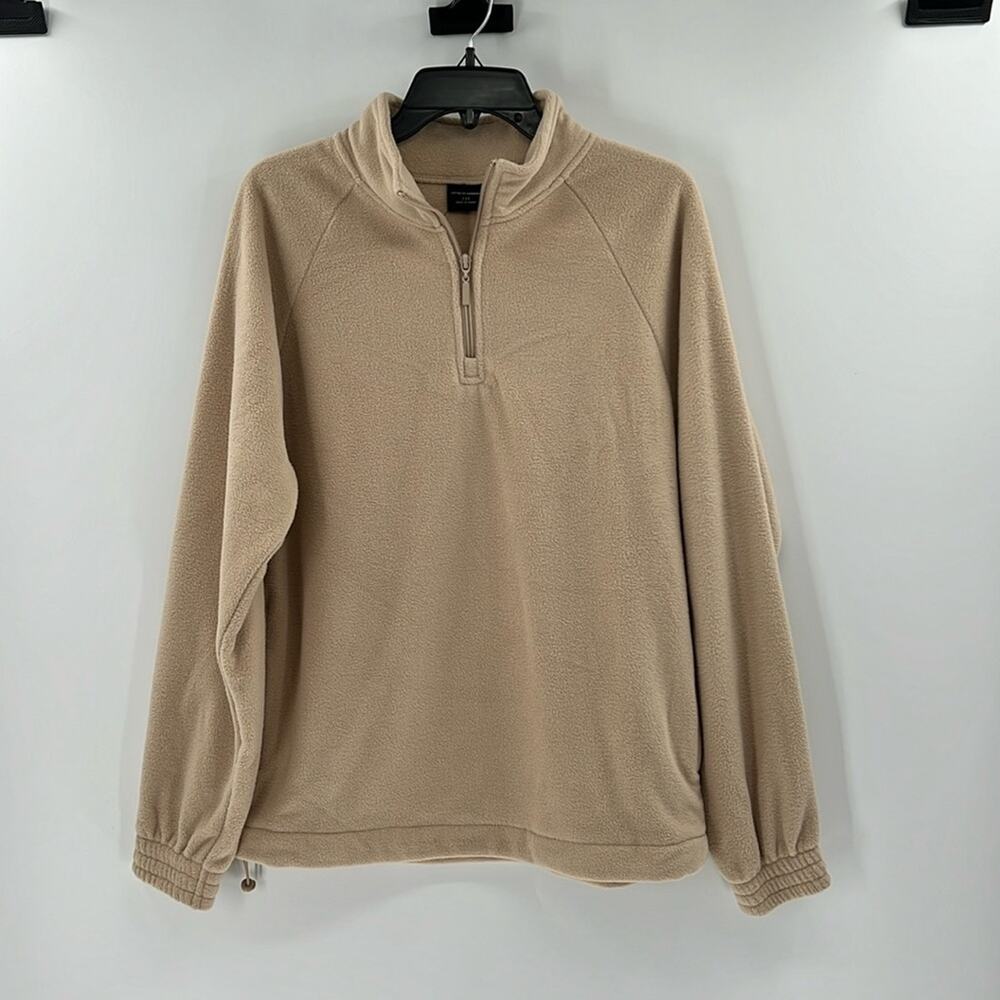 Cotton On Men's 1/4 Zip Fleece Pullover - Cashew - Small - New with tags